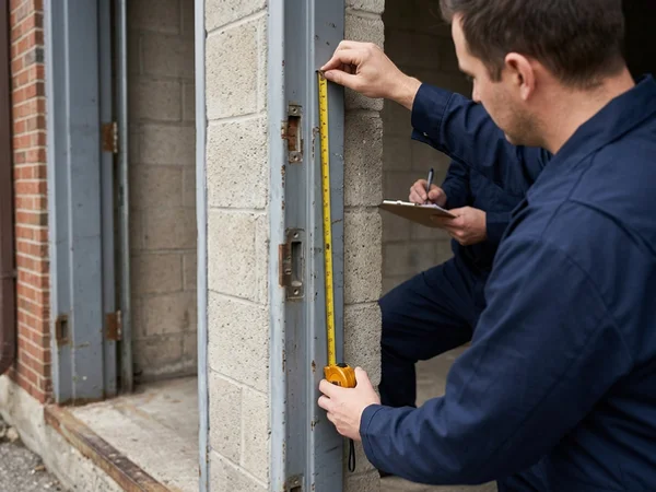 Measuring an existing frame for a like-for-like replacement door